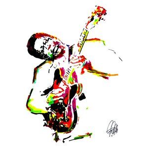 BB King Singer Guitar Blues Music Print Poster Wall Art 18x24